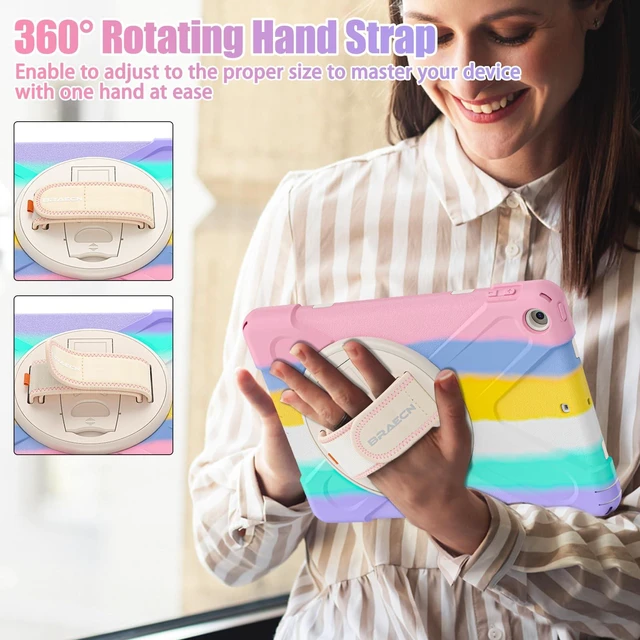 Alt view image 3 of 5 - BRAECNstock Shockproof Case for iPad 6th/ 5th Gen 9.7": Colorful Pink