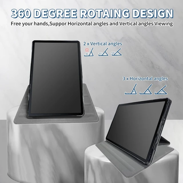 Alt view image 3 of 5 - BFSEROBJ Case for Kindle Fire HD 8 & Fire HD 8 Plus Tablet 10th/12th/14th Generation 2020/2022/2024 360 Rotating Degree Stand Lightweight Protective Smart Cover with Auto Wake/Sleep - Mountains
