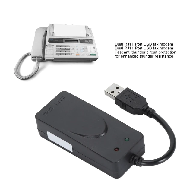 Alt view image 3 of 5 - External Hardware, USB 56K External Dial Up Fax, Data Modem RJ11 Ports Support Caller ID Computer Laptop Fax Modem for for Linux