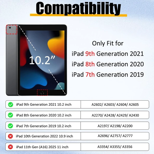 Alt view image 2 of 5 - BRAECNstock Shockproof Case for iPad 9th/8th/7th Gen 10.2", Carnival