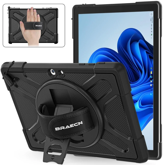 Main image of BRAECNstock Case for Microsoft Surface Go/1/2/3/4 Case 10.5" - Black