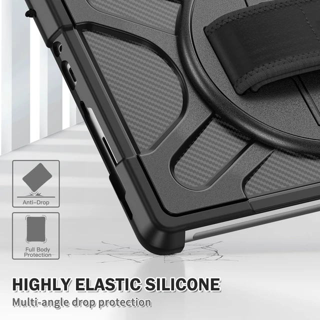 Alt view image 5 of 5 - BRAECNstock Case for Microsoft Surface Go/1/2/3/4 Case 10.5" - Black