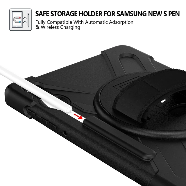 Alt view image 3 of 5 - BRAECN Case for Galaxy Tab S6: 10.5" 2019 Samsung SM-T860/T865/T867 Black