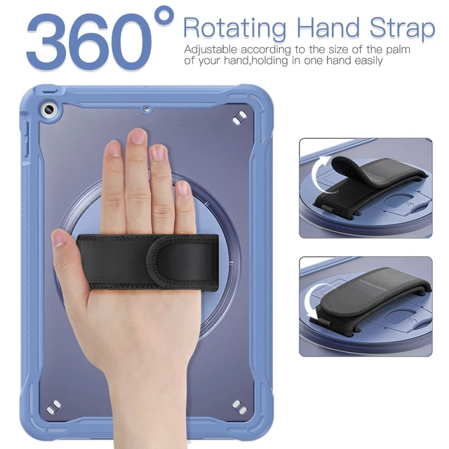 Alt view image 3 of 5 - BRAECNstock Full-Body Case for iPad 9th/8th/7th Gen 10.2", Lavender Grey