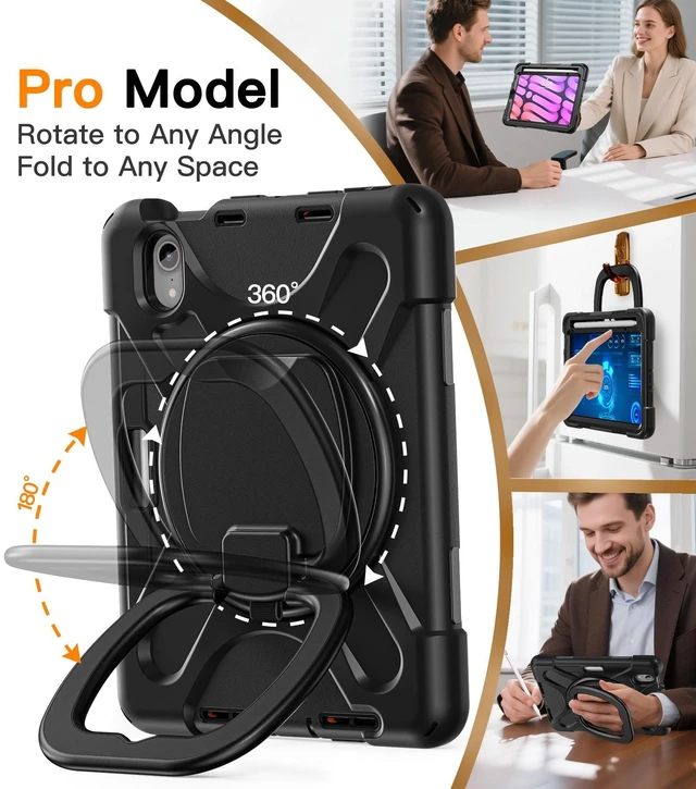 Alt view image 3 of 5 - BATYUE Case for iPad mini 7 (A17 Pro) 2024/ mini 6 2021 8.3" - Black