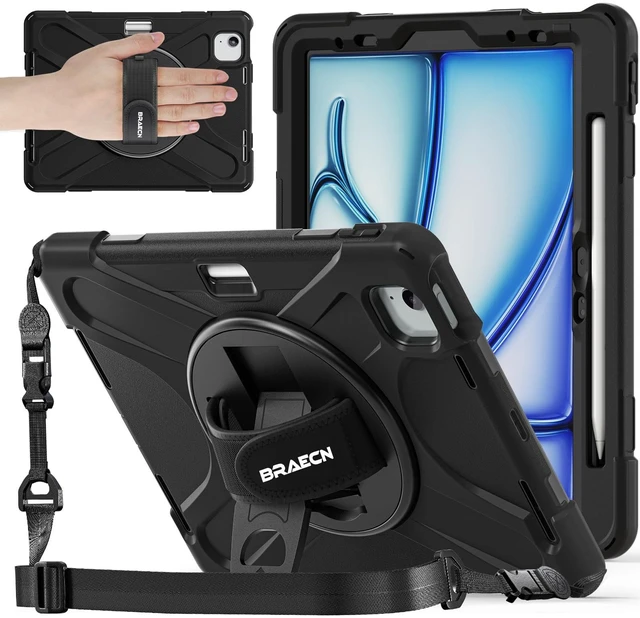 Main image of BRAECNstock Case for iPad Air 11"/10.9" & Pro 11" (1st-4th Gen), Black