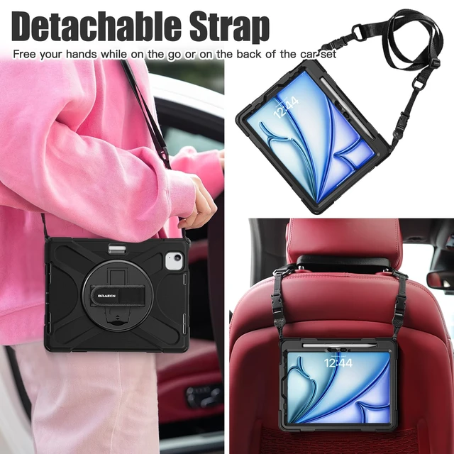 Alt view image 5 of 5 - BRAECNstock Case for iPad Air 11"/10.9" & Pro 11" (1st-4th Gen), Black