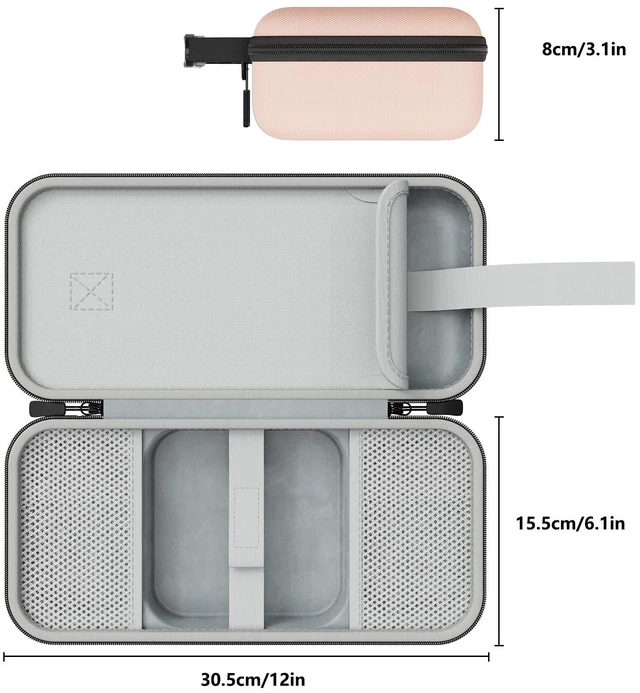 Alt view image 5 of 5 - bibuks Carry Case Compatible with Apple 2024 Mac Mini M4 /M4 Pro,M4 Pro Protective Carrying Case, Portable Hard Shell Travel Storage Bag (Pink)