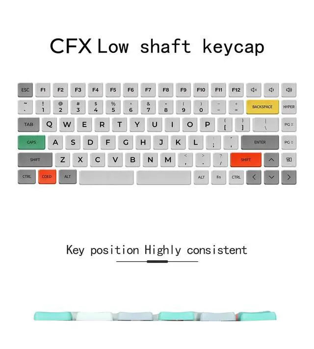 Alt view image 2 of 5 - Chocfox-Fans Low Profile PBT Keycaps for Kailh Chocolate Switch Mechanical Keyboard (Alpha Kit)