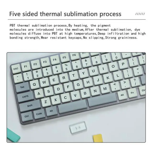 Alt view image 4 of 5 - Chocfox-Fans Low Profile PBT Keycaps for Kailh Chocolate Switch Mechanical Keyboard (Alpha Kit)