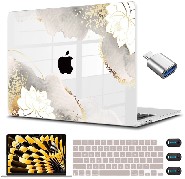 Main image of CISSOOK for MacBook Air 15 inch M2 M3 M4 M5 Case 2026 2025 2024 2023 Floral