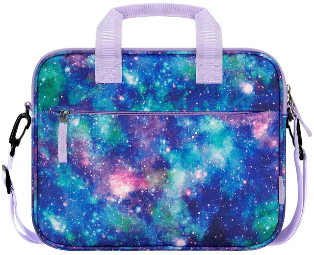 Main image of Choco Mocha Kids Tablet Bag Fire HD 8 10 Tablet Carrying Case, Kids Tablet Sleeve for iPad & Kindle Edition & Chromebook 12.5 Inch, Galaxy Purple