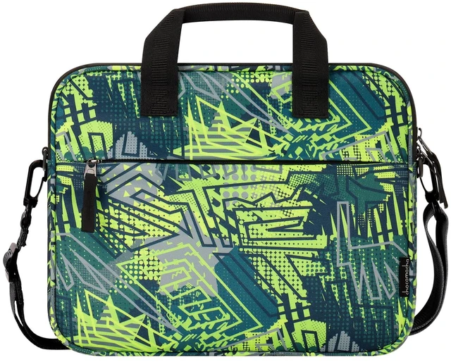 Main image of Choco Mocha Kids Tablet Bag Fire HD 8 10 Tablet Carrying Case, Kids Tablet Sleeve for iPad & Kindle Edition & Chromebook 12.5 Inch, Geometry Green