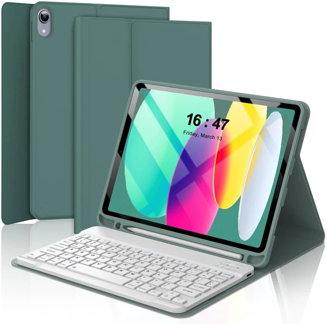 Main image of for iPad 11th/10th Generation Case with Keyboard A16 11-inch 2025, Rechargeable Detachable Wireless Bluetooth Keyboard for iPad 10th 10.9 2022, Smart Folio Slim Cover with Pencil Holder Thin &