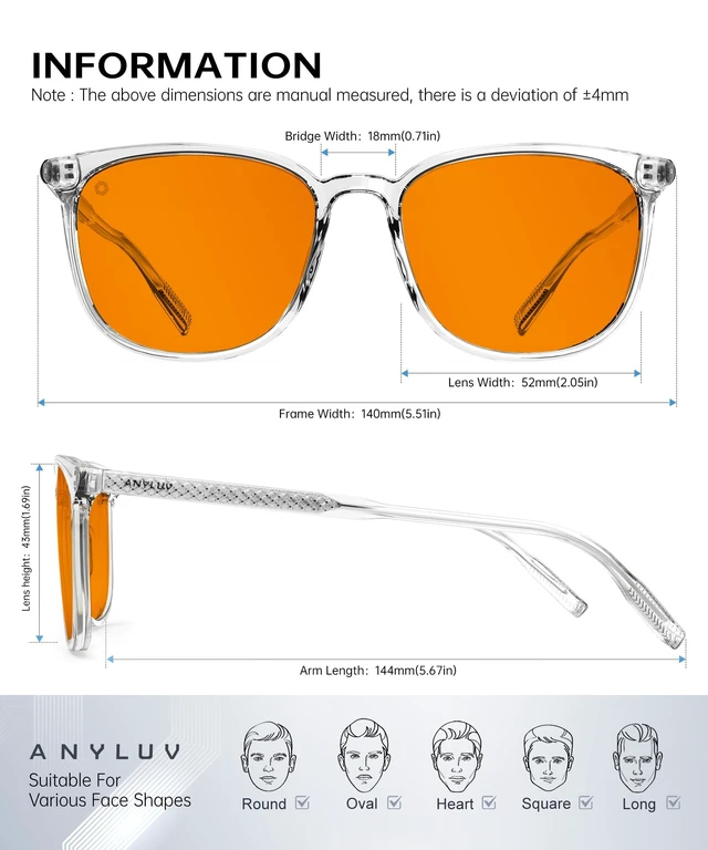 Alt view image 4 of 5 - ANYLUV Blue Light Glasses for Woman Men, Womens Blue Light Blocking Glasses Computer Glasses Anti Eyestrain