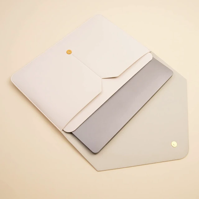Alt view image 3 of 5 - Benfan Laptop Sleeve 13 Inch Compatible with New MacBook Air 13, New MacBook Pro 13, Dell XPS 13 with Small Pouch, Mouse Pad and Cord Organizer, Color White