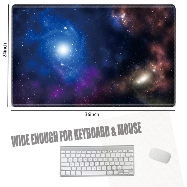 Alt view image 2 of 5 - Galaxy Desk Mat 36x24 Mouse Pad Gaming Mousepad Large Giant Desk Pad XXXL Mouse Mat Huge Oversized Computer Mat for Wireless Mouse Home Work Office