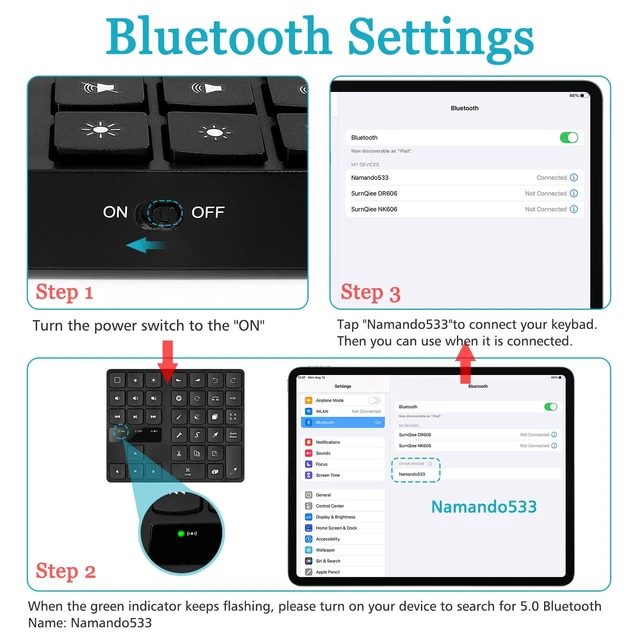 Alt view image 4 of 5 - ASHATA Mini KeyDial 35 Keys Key Shortcut Keyboard for Graphics Drawing Video Photo Editing Controller, One Handed Drawing Keyboard for iOS, Tablet PC Laptop