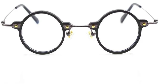 Alt view image 3 of 5 - BETSION Blue Light Blocking Computer Game Round Acetate Eyeglasses Frames