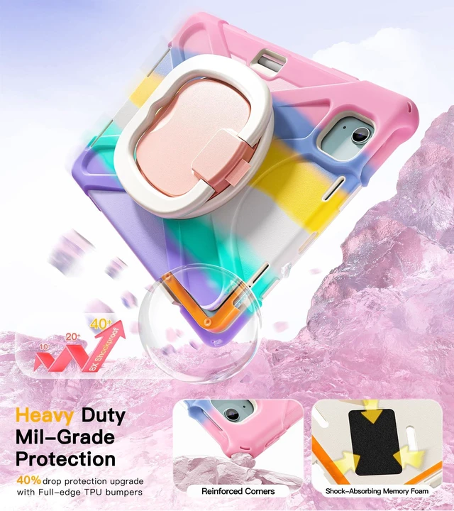 Alt view image 3 of 5 - BRAECN for iPad Air 11 Inch Case, Air 5th/4th Gen & Pro 11" 4th/3rd/2nd/1st