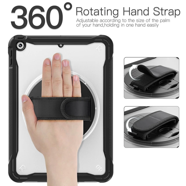 Alt view image 3 of 5 - BRAECNstock Full-Body Case for iPad 9th/8th/7th Gen 10.2", Black