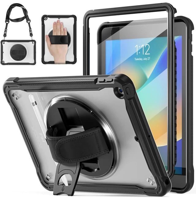 Main image of BRAECNstock Full-Body Case for iPad 9th/8th/7th Gen 10.2", Black