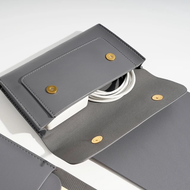Alt view image 5 of 5 - Benfan Tablet Sleeve Compatible with iPad mini Gen1-6, Includes Small Pouch, Mouse Pad, Cord Organizer, Dark Grey