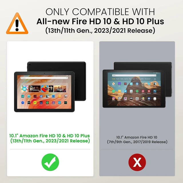 Alt view image 2 of 5 - ALILANG Case for Kindle Fire HD 10 & 10 Plus Tablet (13th/11th Generation, 2023/2021 Release) 10.1", Shockproof Folding Stand Cover for Fire Hd 10 Tablet Case-Fluorescence