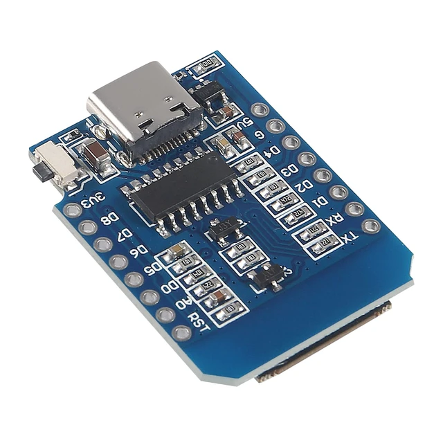 Alt view image 5 of 5 - AITRIP 10pcs Development Board D1 MINI Type-C USB NodeMcu Mini Wireless D1 Module for ESP8266 ESP-12F 4M Bytes WLAN WiFi Internet Development Board Compatible with Arduino
