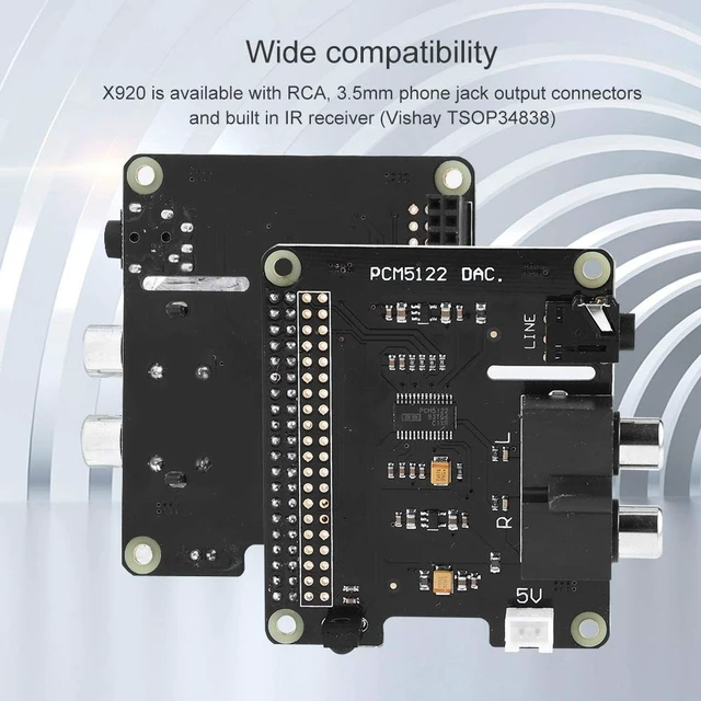 Alt view image 5 of 5 - Pi Expansion Board Pi + HD Audio PCM5122 24 bit Expansion Board for Pi 3 Model B / 2B /B+/A+/ Pi Zero W