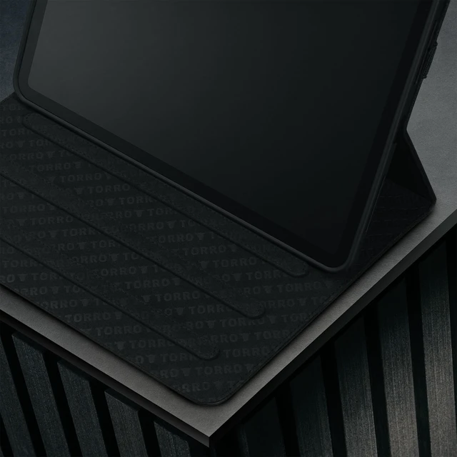 Alt view image 4 of 5 - TORRO Case Compatible with iPad Air 11" M4 (2026), M3 (2025) & M2 (2024) and iPad Air 5th / 4th Gen - Leather Folio Cover, Stand, Apple Pencil Charging, Auto Wake/Sleep (Black)