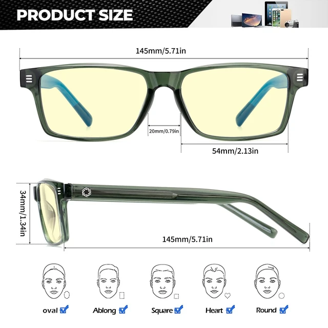 Alt view image 4 of 5 - ANYLUV Blue Light Glasses for Sleep, 99.9% Blue Green Light Blocking with Red Lens, Red Glasses Eye Strain Relief Eye Protection