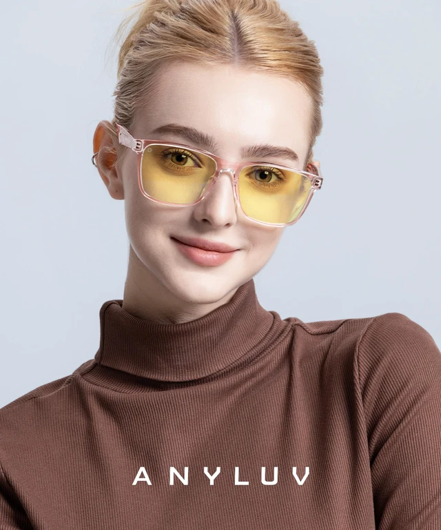 Alt view image 2 of 5 - ANYLUV Blue Light Glasses for Women & Men, Stylish Blue Light Blocking Glasses, Eyes Protection & Anti Eyestrain Eyewear
