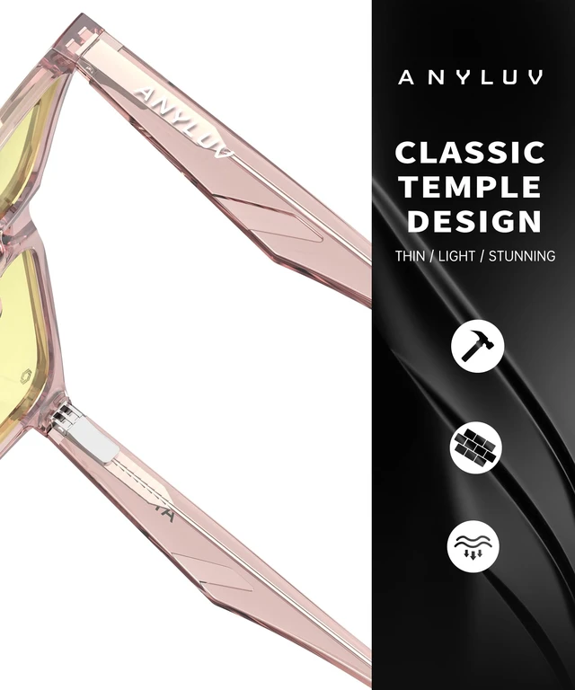 Alt view image 4 of 5 - ANYLUV Blue Light Glasses for Women & Men, Stylish Blue Light Blocking Glasses, Eyes Protection & Anti Eyestrain Eyewear