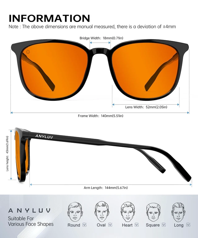 Alt view image 4 of 5 - ANYLUV Blue Light Glasses for Woman Men, Womens Blue Light Blocking Glasses Computer Glasses Anti Eyestrain