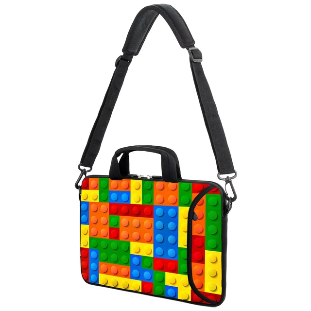 Alt view image 4 of 5 - AMARY 15.4" 15.6" laptop sleeve adjustable shoulder strap with handle accessory pocket for men women (Puzzle)
