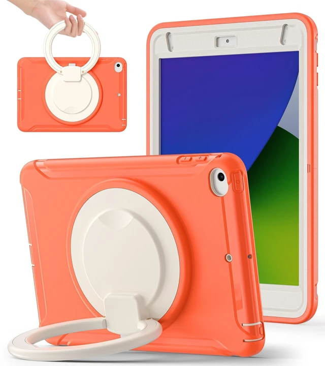 Main image of BATYUE Shockproof Case for iPad mini 5 / Mini 4, 7.9 Inch, Coral Orange
