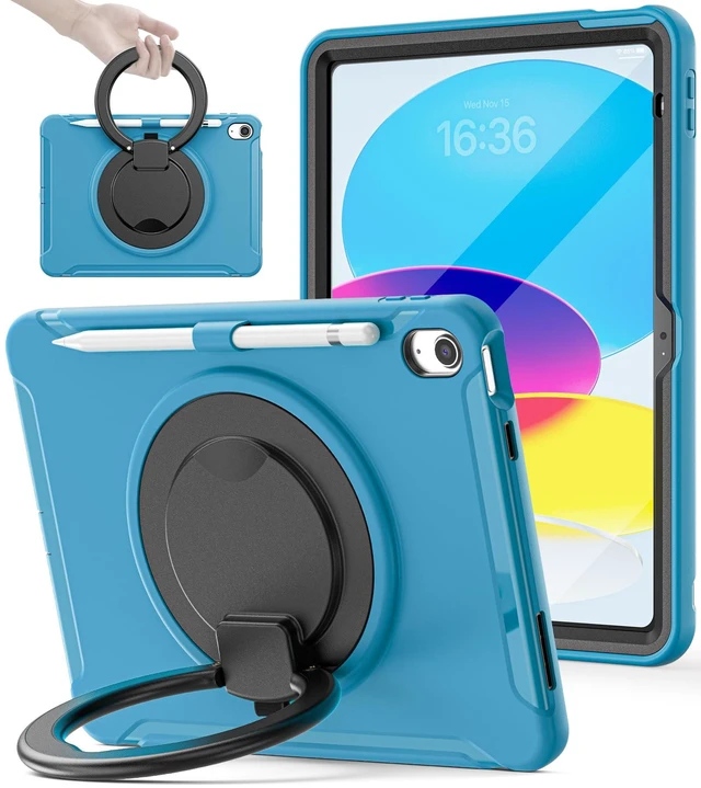 Main image of BATYUE Shockproof Case for iPad A16 11th / 10th Gen, Lake Blue