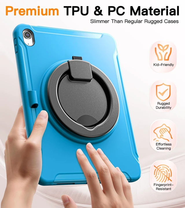 Alt view image 3 of 5 - BATYUE Shockproof Case for iPad A16 11th / 10th Gen, Lake Blue