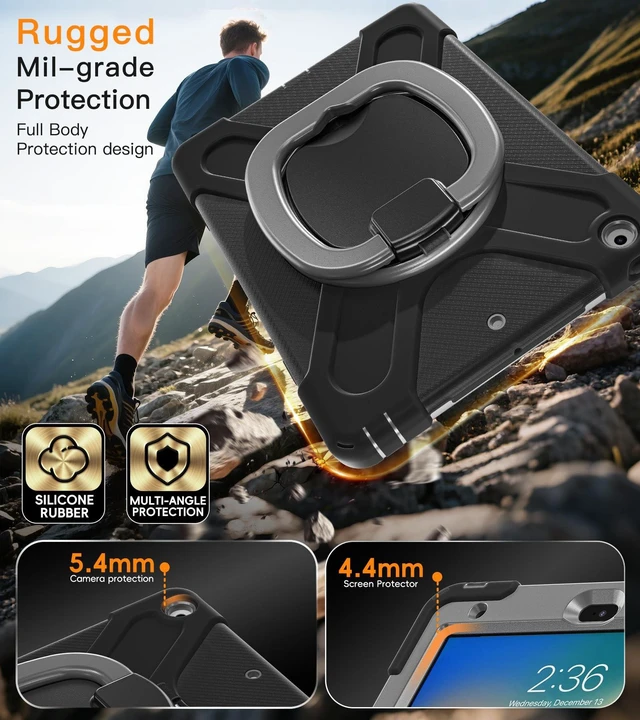 Alt view image 3 of 5 - BATYUE Shockproof Case for iPad 9th/ 8th/ 7th Gen (10.2 inch) - BlackGrey