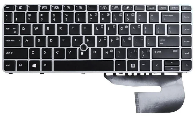 Main image of New Replacement Keyboard Compatible with HP EliteBook 745 G3 745 G4 840 G3 840 G4 821177-001 836307-001 819876-001 836308-001 Silver with Backlit with Pointer
