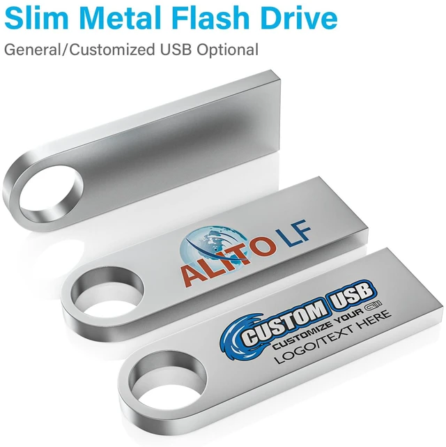 Alt view image 2 of 5 - ABLAZE 1GB Flash Drive 20 Pack, Metal USB 2.0 Thumb Drives with Keychains