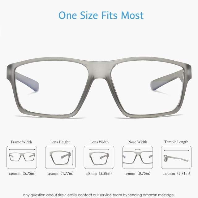 Alt view image 4 of 5 - ANRRI Blue Light Glasses for Men Gaming Computer Gamer Glasses Anti Eyestrain UV Protection Glasses Clear Grey Frame