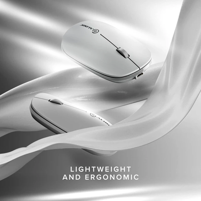 Alt view image 4 of 5 - ALOGIC Echelon USB-C Rechargeable Wireless Mouse, Bluetooth Wireless Mouse with USB-C Charging, Ergonomic Compact Mouse for Windows, macOS & iPadOS
