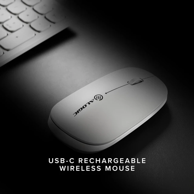 Alt view image 5 of 5 - ALOGIC Echelon USB-C Rechargeable Wireless Mouse, Bluetooth Wireless Mouse with USB-C Charging, Ergonomic Compact Mouse for Windows, macOS & iPadOS