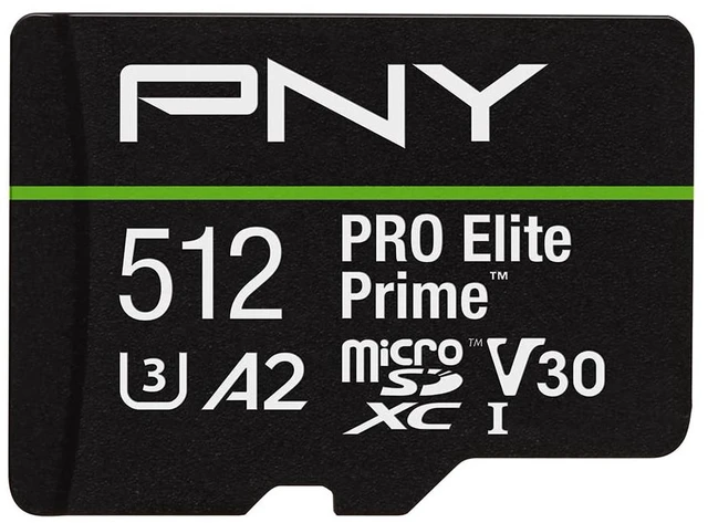 Alt view image 2 of 5 - PNY 512GB PRO Elite Prime C10 U3 V30 A2 microSDXC Flash Memory Card