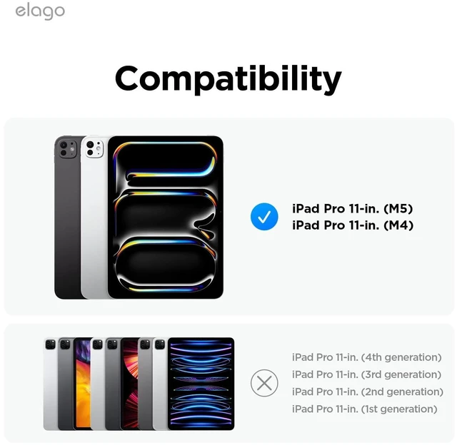 Alt view image 2 of 5 - elago Magnetic Folio Case for iPad Pro 11-inch (M5, M4)