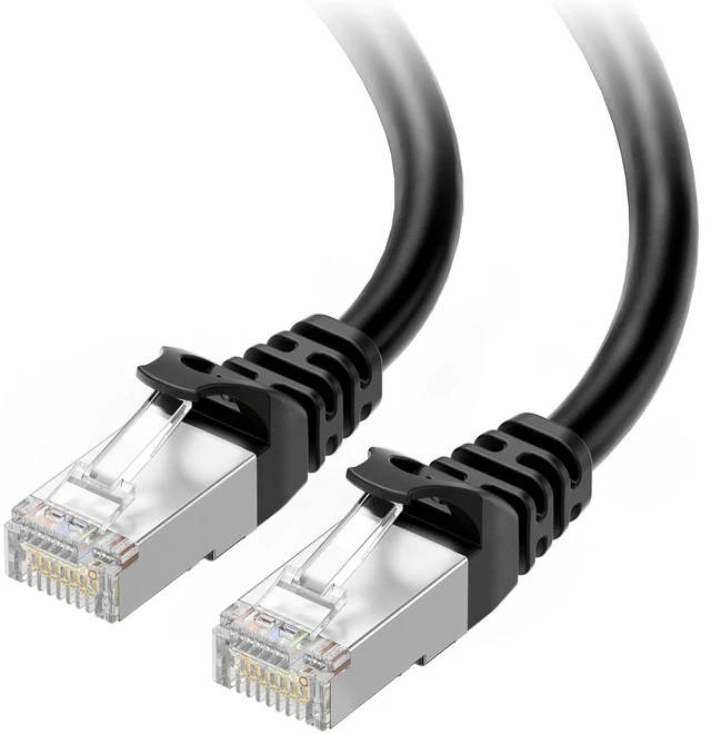 Main image of Cable Matters 10Gbps Snagless Shielded Cat 6A Ethernet Cable, 100ft, Black