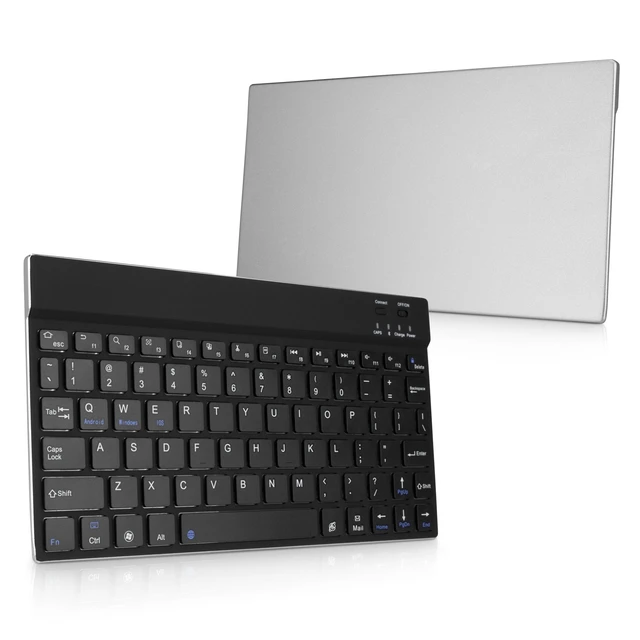 Alt view image 2 of 4 - BoxWave Keyboard Compatible with Panasonic Toughpad FZ-M1 - SlimKeys Bluetooth Keyboard, Portable Thin with Chiclet-Style Keys - Jet Black