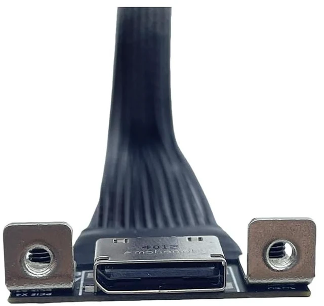 Alt view image 5 of 5 - JMT M.2 NVMe M Key to Oculink 4i / SFF8611 Extension Cable PCIe4.0 X4 Gen3 4 Compatible with T10 / SAS-4 SFF-8612 (40cm)